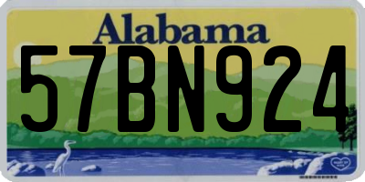 AL license plate 57BN924