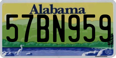 AL license plate 57BN959