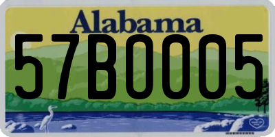 AL license plate 57BO005