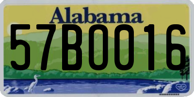AL license plate 57BO016