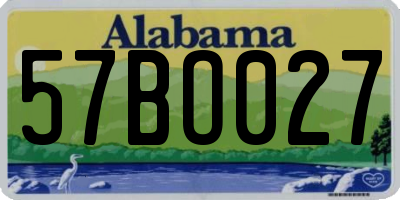 AL license plate 57BO027