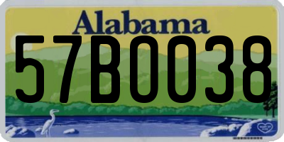 AL license plate 57BO038