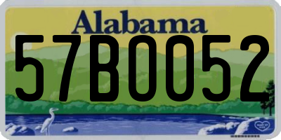 AL license plate 57BO052