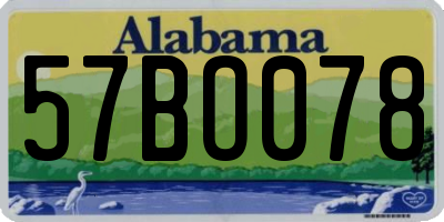 AL license plate 57BO078