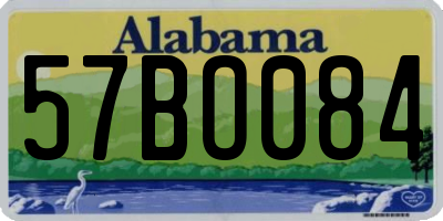 AL license plate 57BO084