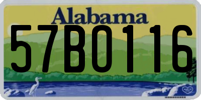 AL license plate 57BO116