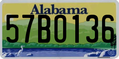 AL license plate 57BO136