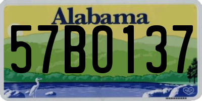 AL license plate 57BO137