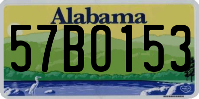 AL license plate 57BO153