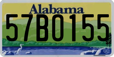 AL license plate 57BO155