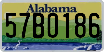 AL license plate 57BO186