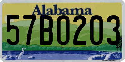 AL license plate 57BO203