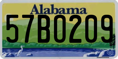 AL license plate 57BO209