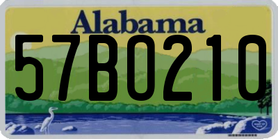 AL license plate 57BO210
