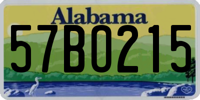 AL license plate 57BO215