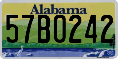 AL license plate 57BO242