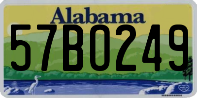 AL license plate 57BO249
