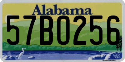 AL license plate 57BO256
