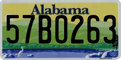 AL license plate 57BO263