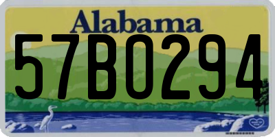 AL license plate 57BO294