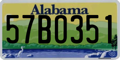 AL license plate 57BO351
