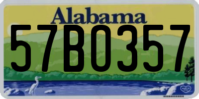 AL license plate 57BO357