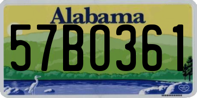 AL license plate 57BO361
