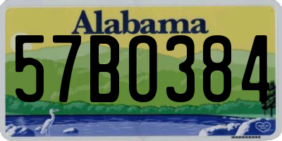 AL license plate 57BO384