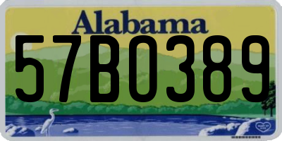 AL license plate 57BO389