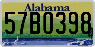 AL license plate 57BO398