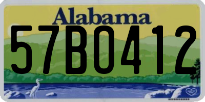 AL license plate 57BO412