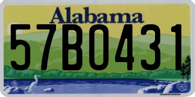 AL license plate 57BO431
