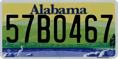 AL license plate 57BO467