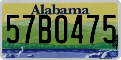 AL license plate 57BO475