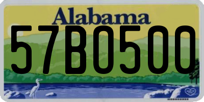 AL license plate 57BO500