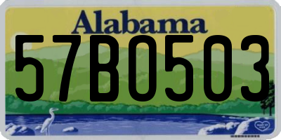 AL license plate 57BO503