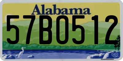 AL license plate 57BO512