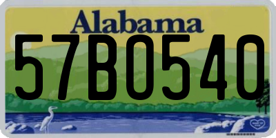 AL license plate 57BO540