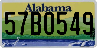 AL license plate 57BO549