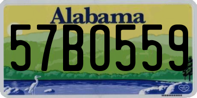 AL license plate 57BO559