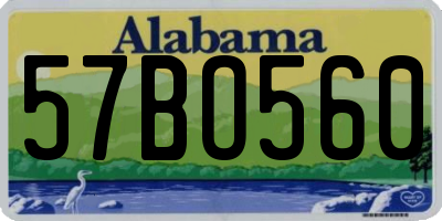 AL license plate 57BO560
