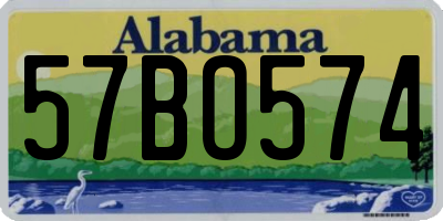 AL license plate 57BO574