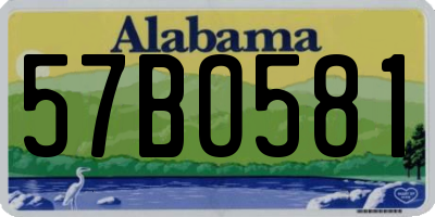 AL license plate 57BO581