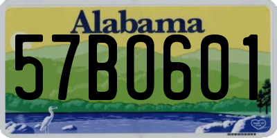 AL license plate 57BO601