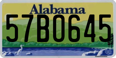 AL license plate 57BO645