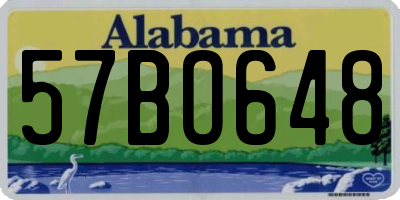 AL license plate 57BO648
