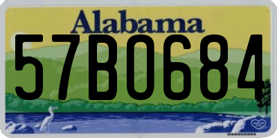 AL license plate 57BO684