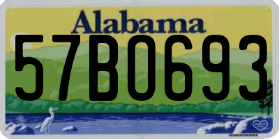 AL license plate 57BO693
