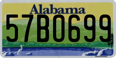 AL license plate 57BO699