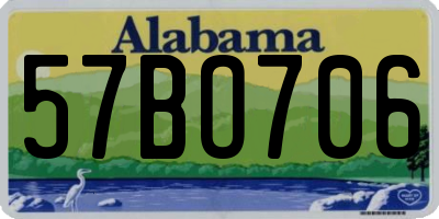 AL license plate 57BO706